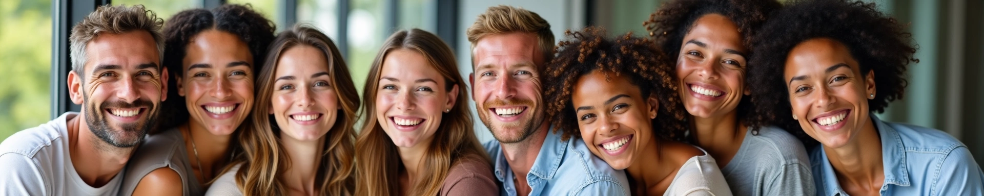 Personas sonriendo y celebrando resultados saludables